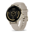 Garmin Venu 3S, Soft Gold Stainless Steel Bezel with French Grey Case and Silicone Band