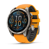 fenix 8 – 47 mm, AMOLED Sapphire, Titanium with Spark Orange/Graphite Silicone Band