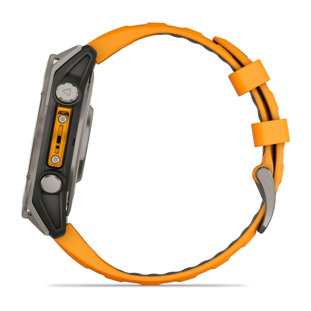 fenix 8 – 47 mm, AMOLED Sapphire, Titanium with Spark Orange/Graphite Silicone Band