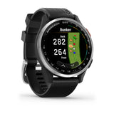 Garmin Approach S44 Silver Aluminium Bezel with Black Silicone Band