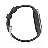 Garmin Approach S44 Silver Aluminium Bezel with Black Silicone Band