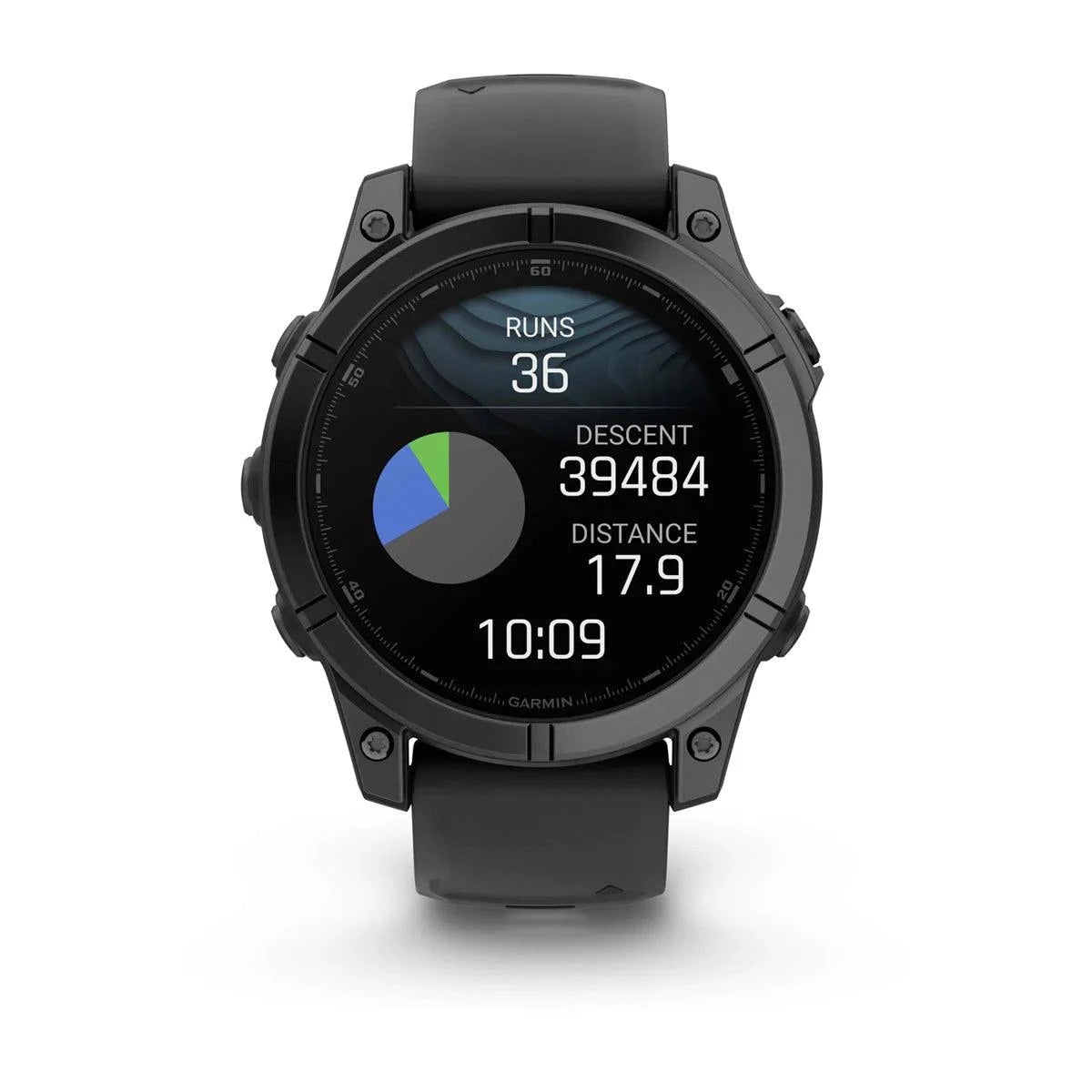 Garmin fenix E – 47 mm, AMOLED Slate Grey Steel with Black Silicone Band