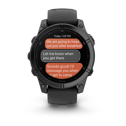 Garmin fenix E – 47 mm, AMOLED Slate Grey Steel with Black Silicone Band