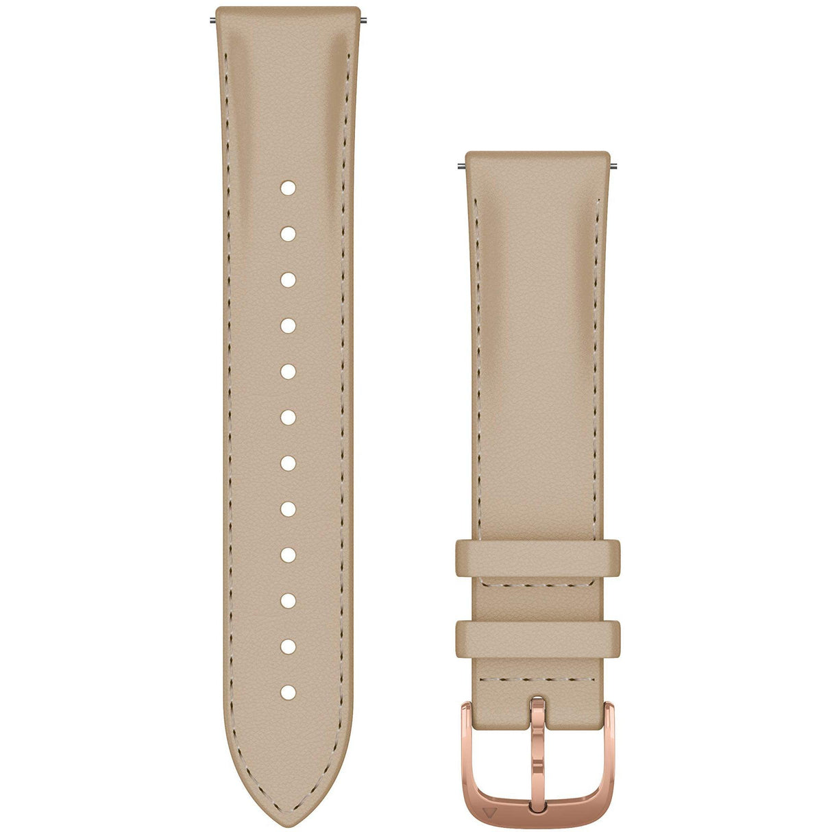 Quick Release Band 20mm – Light Sand Italian Leather with 18K Rose Gold PVD hardware