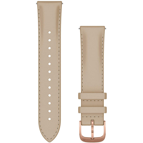 Quick Release Band 20mm – Light Sand Italian Leather with 18K Rose Gold PVD hardware