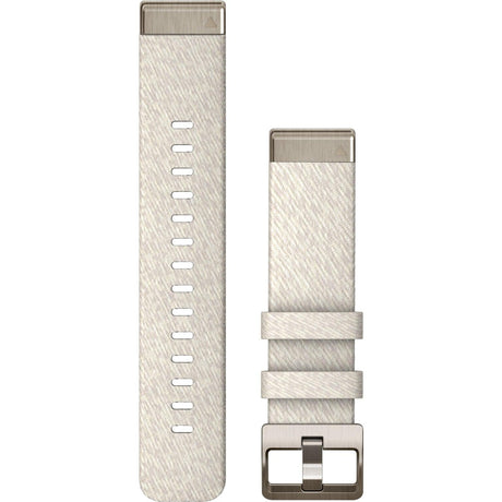 Garmin QuickFit 20 Watch Bands, Cream Heathered Nylon with Soft Gold Hardware - Fitness New Zealand