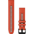 Garmin QuickFit 22 Watch Band – Flame Red/Graphite Silicone