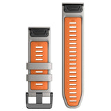 Garmin QuickFit 26 Watch Band – Fog Grey/Ember Orange Silicone