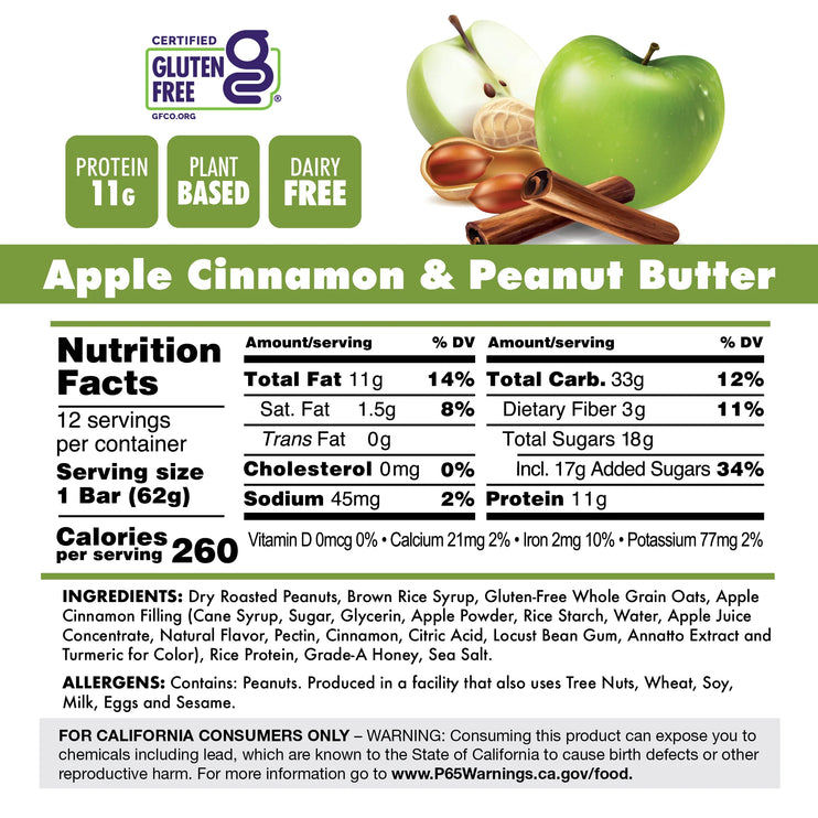 Bonk Breaker Apple Cinnamon & Peanut Butter Bar