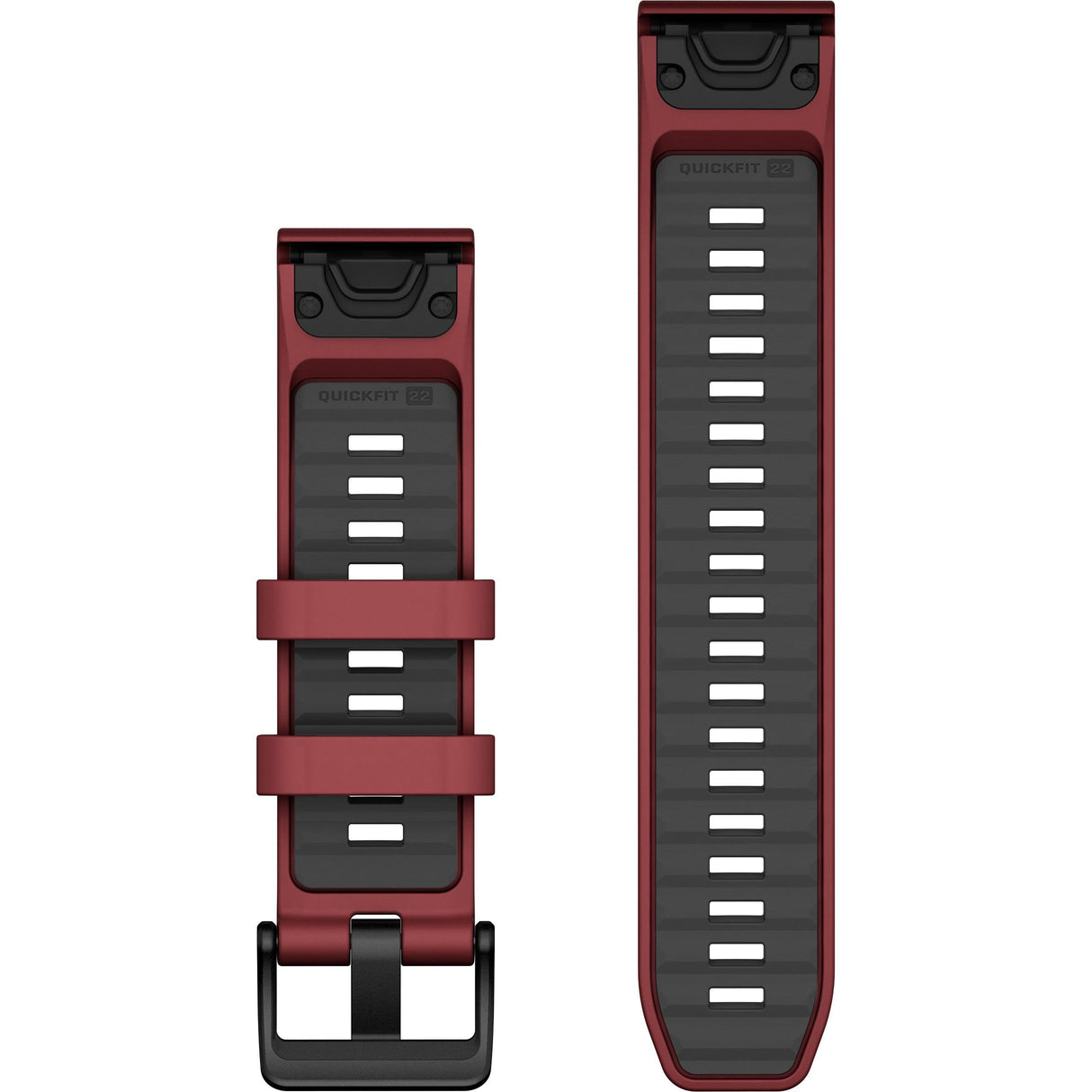 Garmin QuickFit 22 Watch Band – Marsala/Graphite Silicone