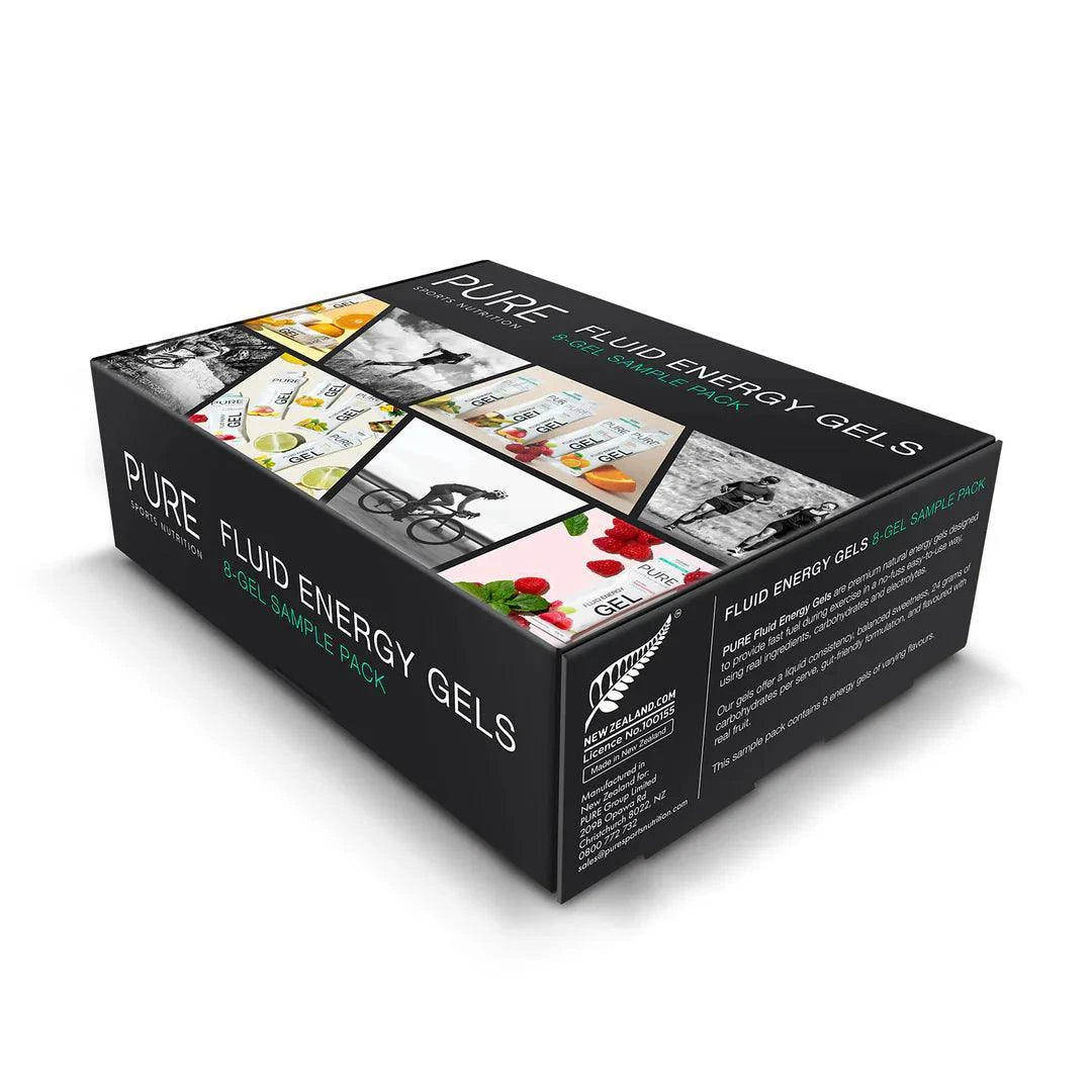 PURE Fluid Energy Gels 8-Pack Sample Box - Fitness New Zealand