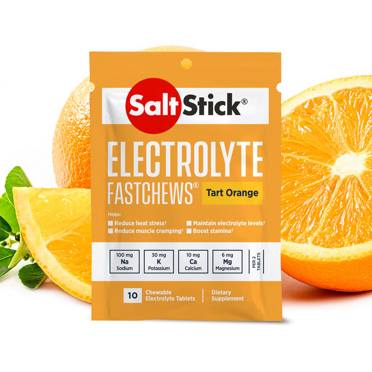 Saltstick FastChews - Pack of 10 Chewable Electrolytes - Tart Orange