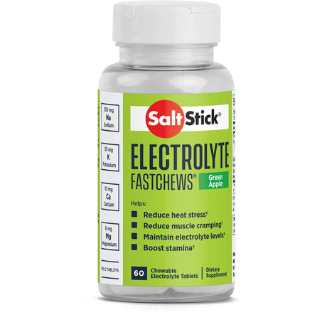 Saltstick FastChews - 60 Chewable Electrolytes - Green Apple - Fitness New Zealand