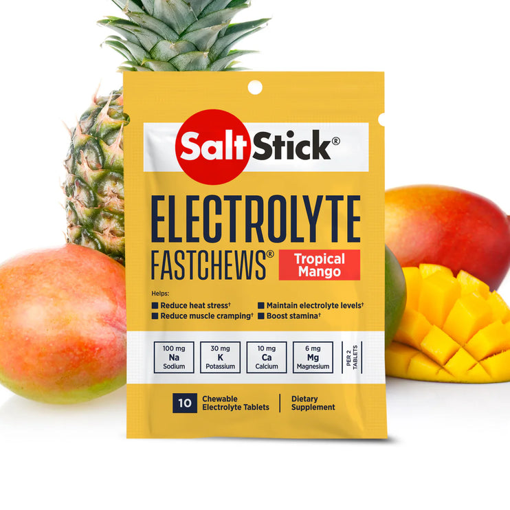 SaltStick FastChews - Pack of 10 Chewable Electrolytes - Tropical Mango