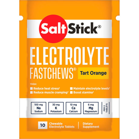 Saltstick FastChews - Pack of 10 Chewable Electrolytes - Tart Orange