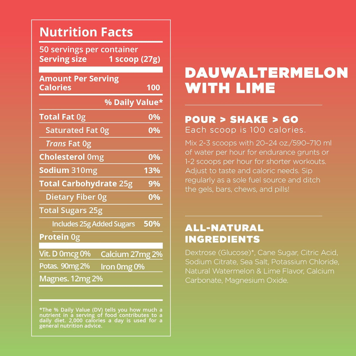 Tailwind Nutrition - Dauwaltermelon - 50 Serve