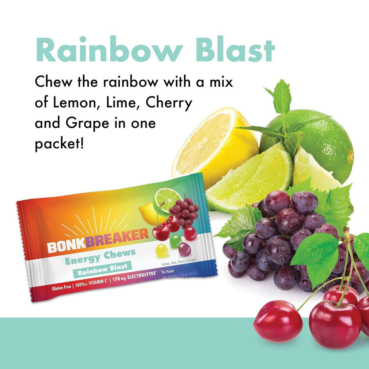 Bonk Breaker Rainbow Blast Energy Chews - 50g