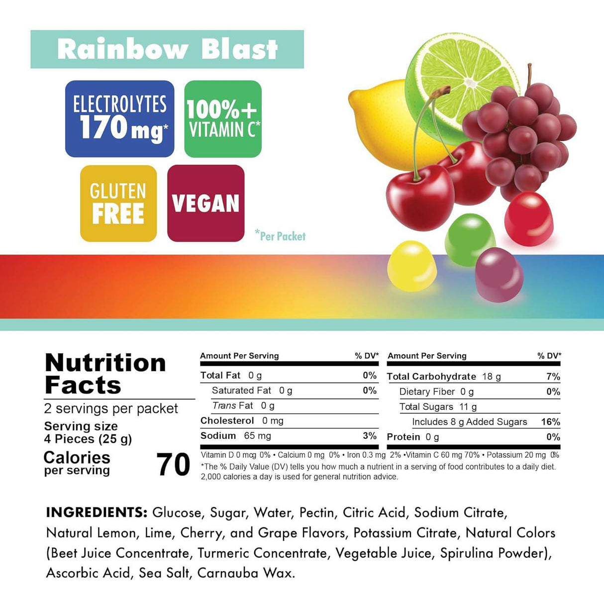 Bonk Breaker Rainbow Blast Energy Chews - 50g