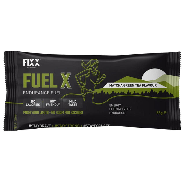 FIXX Fuel X Matcha Green Tea 55g Sachet - Fitness New Zealand