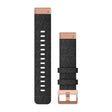 Garmin QuickFit 20 Heathered Black Nylon with Rose Gold Hardware