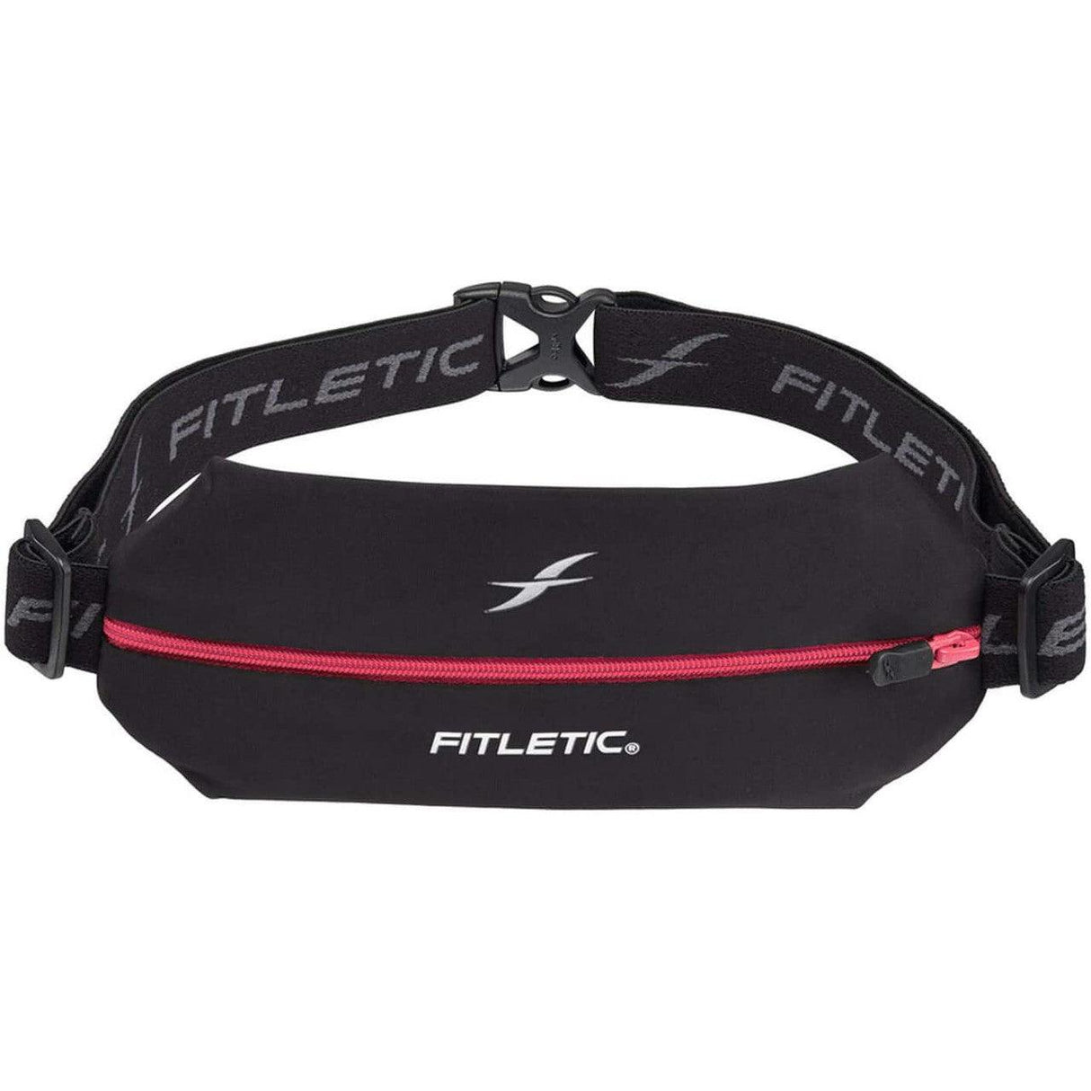 Fitletic Mini Sport Belt Runners Pouch – Black/Pink Zip