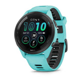 Garmin Forerunner 265 Multisport GPS Smartwatch – Black Bezel with Aqua Case