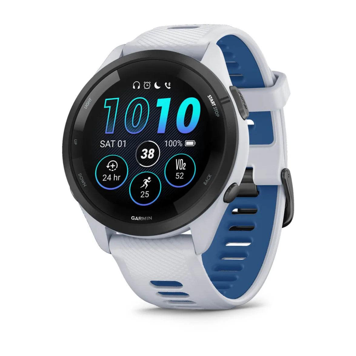 Garmin Forerunner 265 Multisport GPS Smartwatch – Black Bezel with Whitestone Case