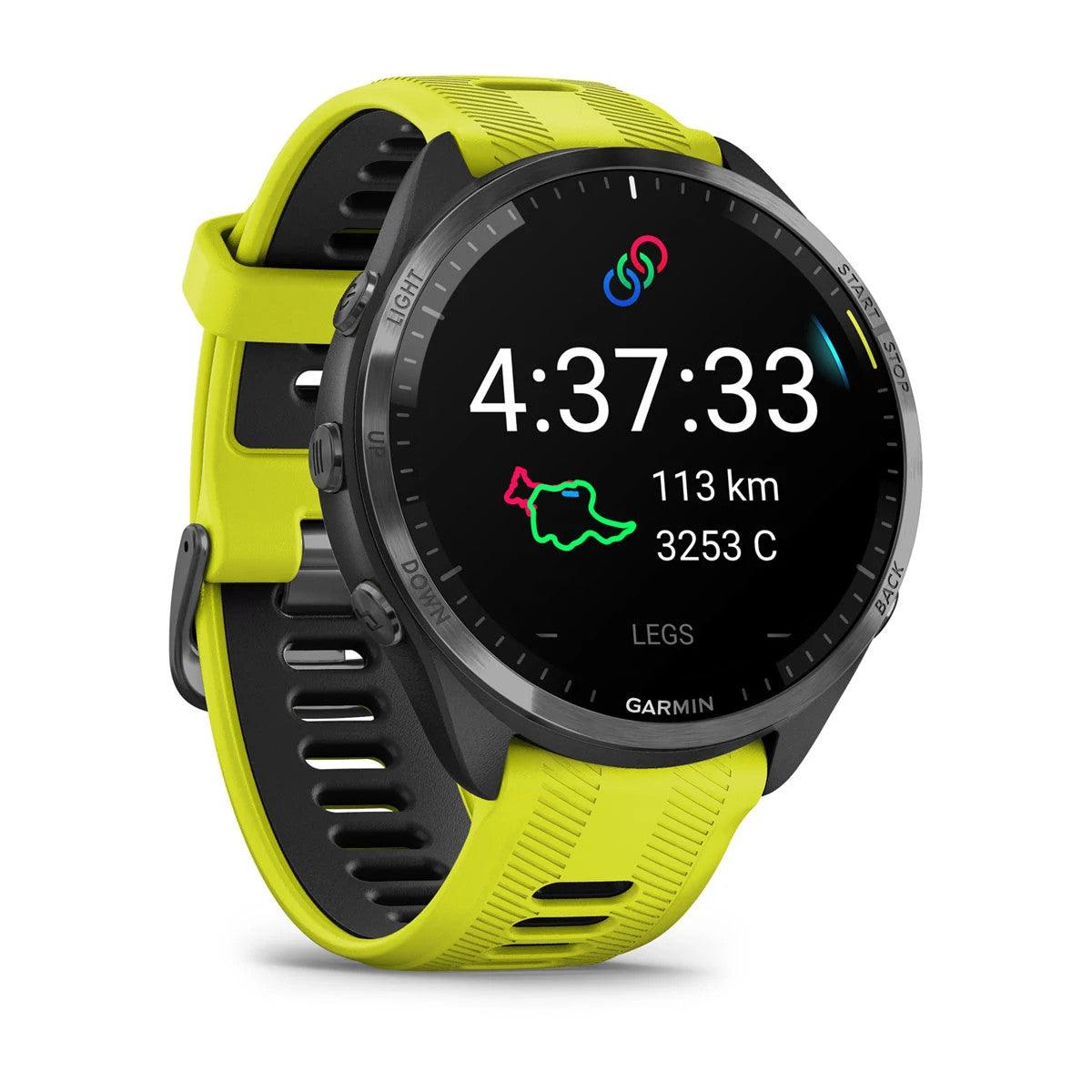 Garmin Forerunner 965 Multisport GPS Smartwatch – AMP Yellow - Fitness New Zealand