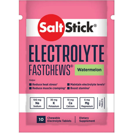 SaltStick FastChews - Pack of 10 Chewable Electrolytes - Watermelon