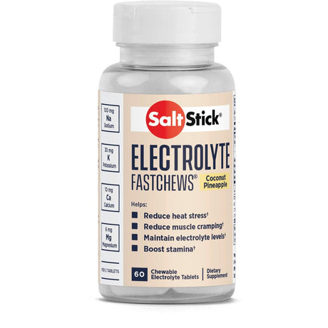 SaltStick FastChews - 60 Chewable Electrolytes - Coconut Pineapple