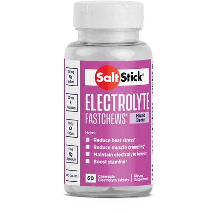 SaltStick FastChews - 60 Chewable Electrolytes - Mixed Berry