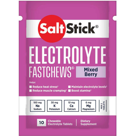 Saltstick FastChews - Pack of 10 Chewable Electrolytes - Mixed Berry