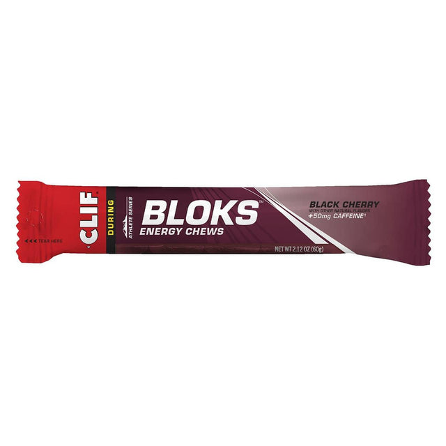 CLIF BLOKS BLACK CHERRY + 50mg Caffeine Energy Chews