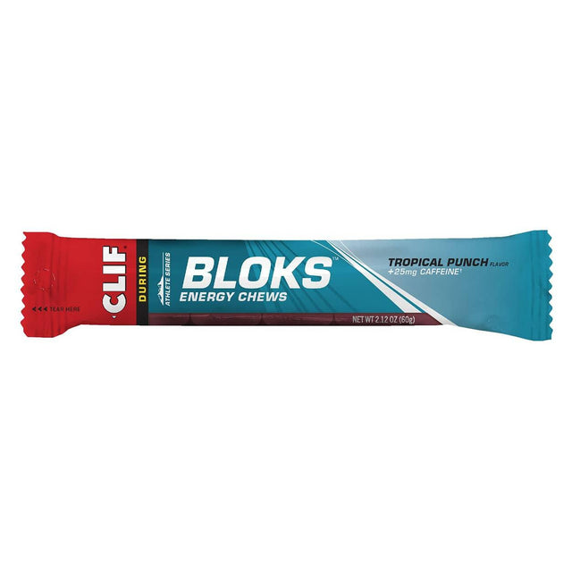 CLIF BLOKS TROPICAL PUNCH + 25mg Caffeine Energy Chews